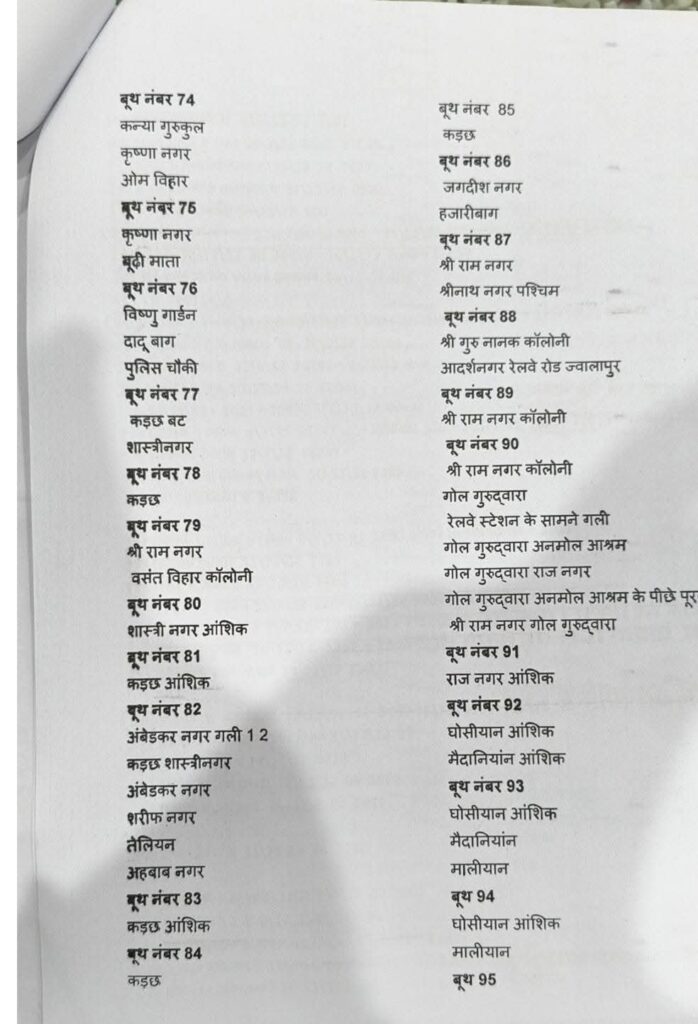 महत्वपूर्ण सूचना – विधानसभा मतदाता सूची सत्यापन एवं अपडेट प्रक्रिया,नोट – वर्ष 2003 में हरिद्वार विधानसभा का क्रमांक 26 था। वर्तमान में मतदाता सूची के सत्यापन एवं नाम अपडेट की प्रक्रिया वर्ष 2003 की निर्वाचन आयोग की मतदाता सूची के आधार पर की जा रही है।
