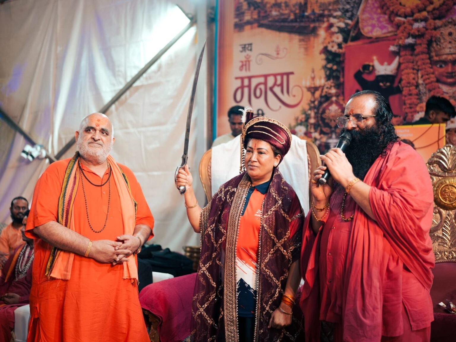 2036 ओलंपिक संकल्प कांवड़ यात्रा को संतों का मिला आशीर्वाद।