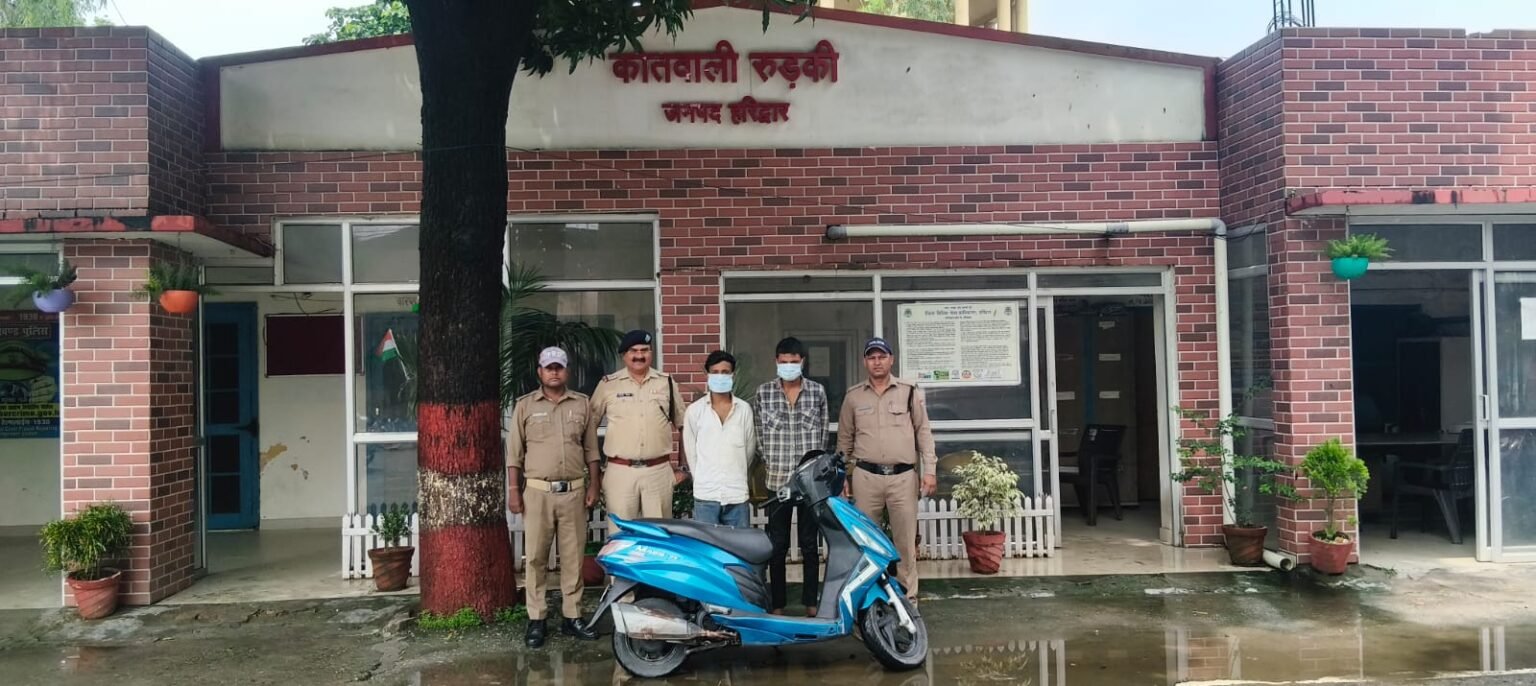 ऑपरेशन प्रहार अभियान के तहत हरिद्वार पुलिस की लगातार कार्रवाई, हरिद्वार पुलिस द्वारा दो शातिर वाहन चोर दबोचे।